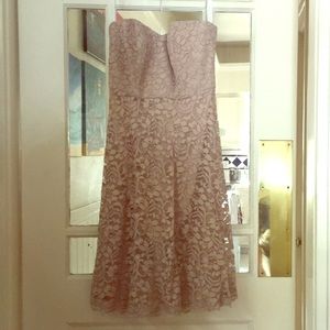 David’s bridal lace dress in biscotti size 4